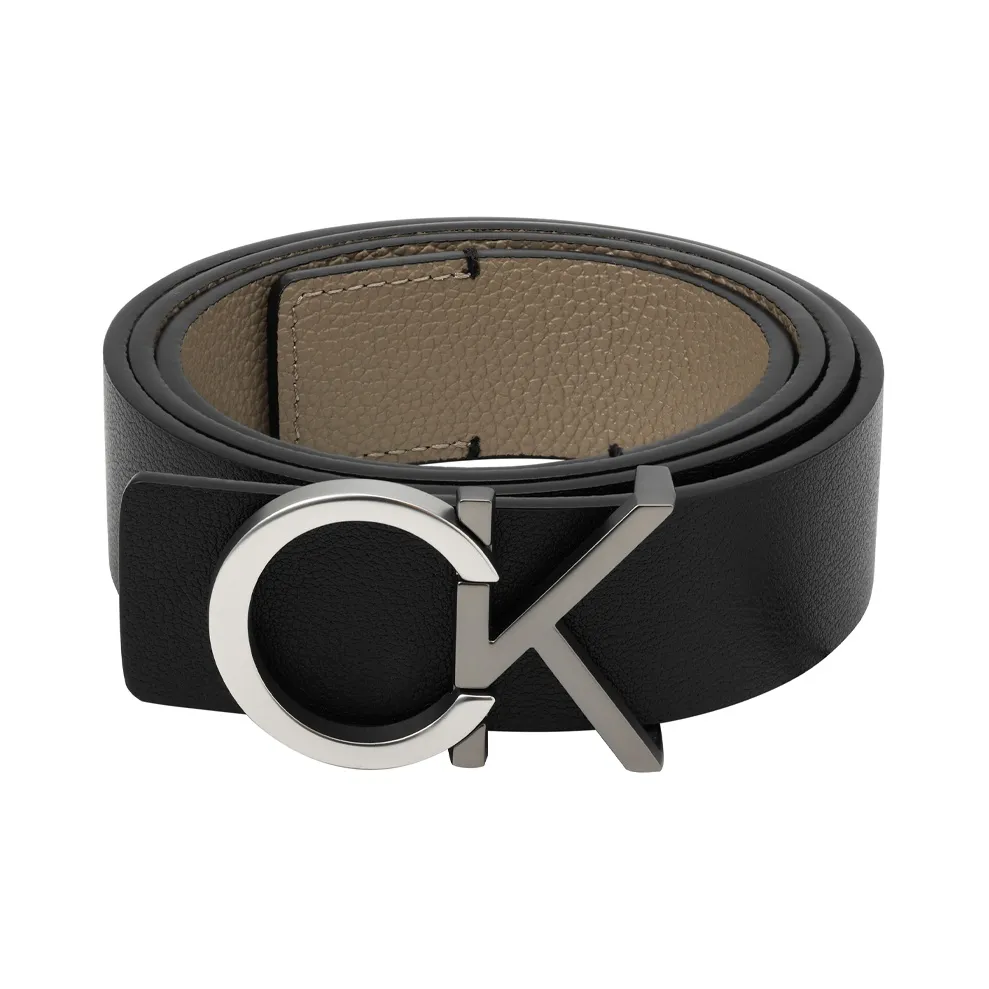 CALVIN KLEIN Cow Leather Belts Men's Black Width 3.5CM