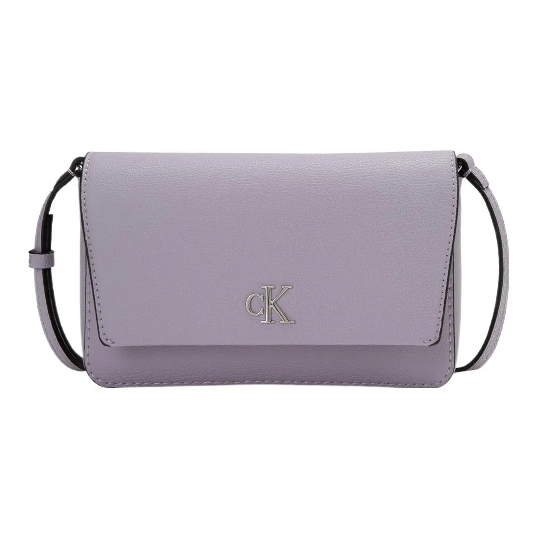CALVIN KLEIN Synthetic Leather Wallet, Shoulder Bag, Crossbody Bag Women's Lavender