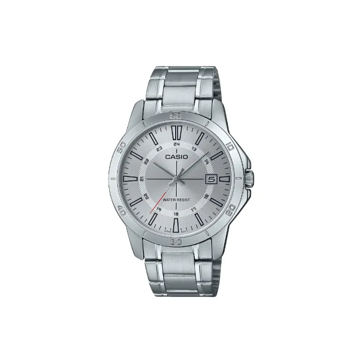 CASIO Кварцевый механизм нержавеющая сталь ремешок мужские часы серебристый циферблат