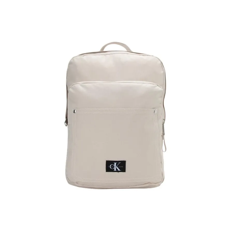 CALVIN KLEIN Fabric Backpack Large Size Men's Milk White