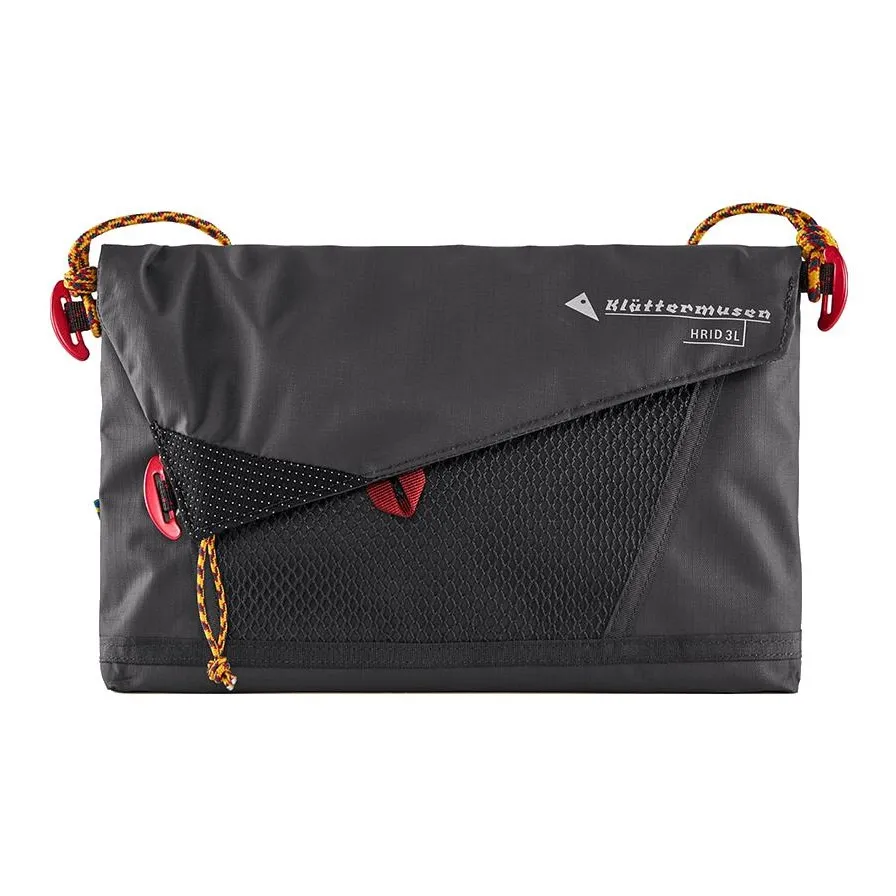 KLATTERMUSEN 3L Сумка через плечо Сумка для активного отдыха Переработанный полиамид Ворон Черный Унисекс