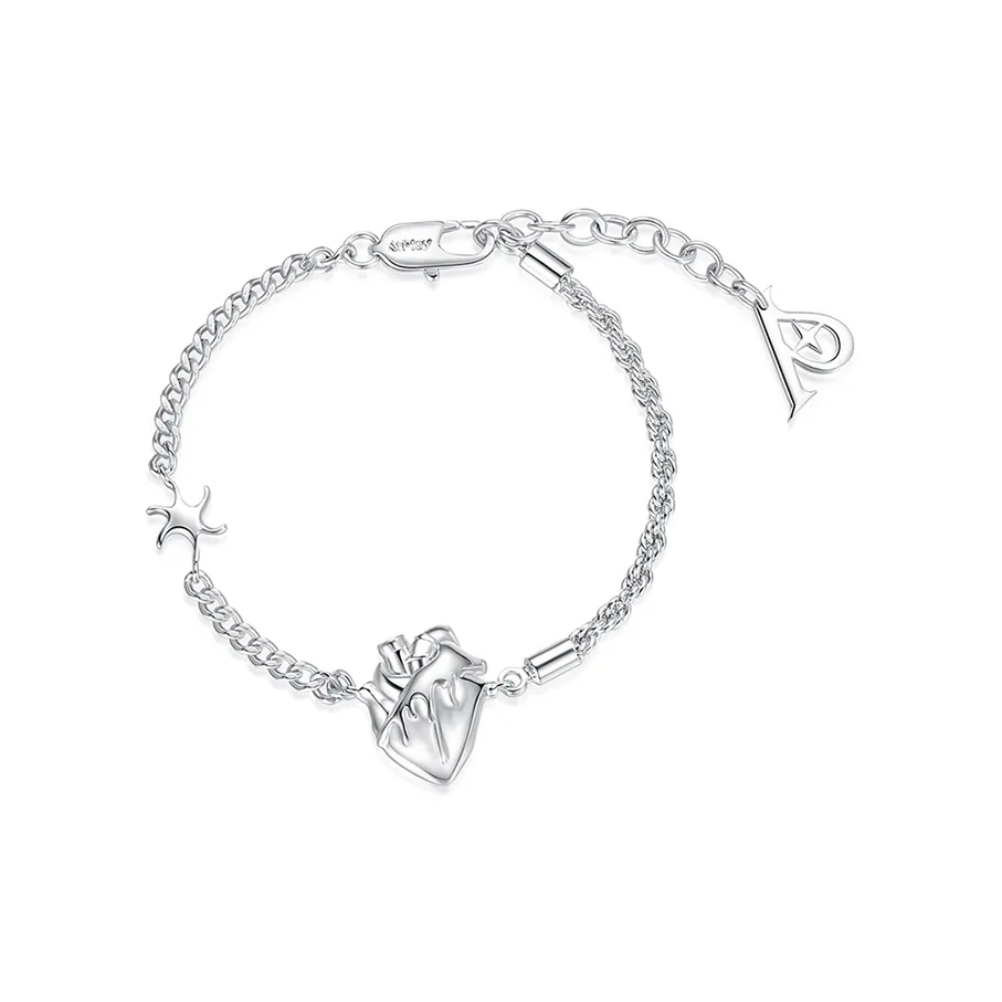 ATPLAY Белый золотой с покрытием Браслеты Унисекс Серебряный