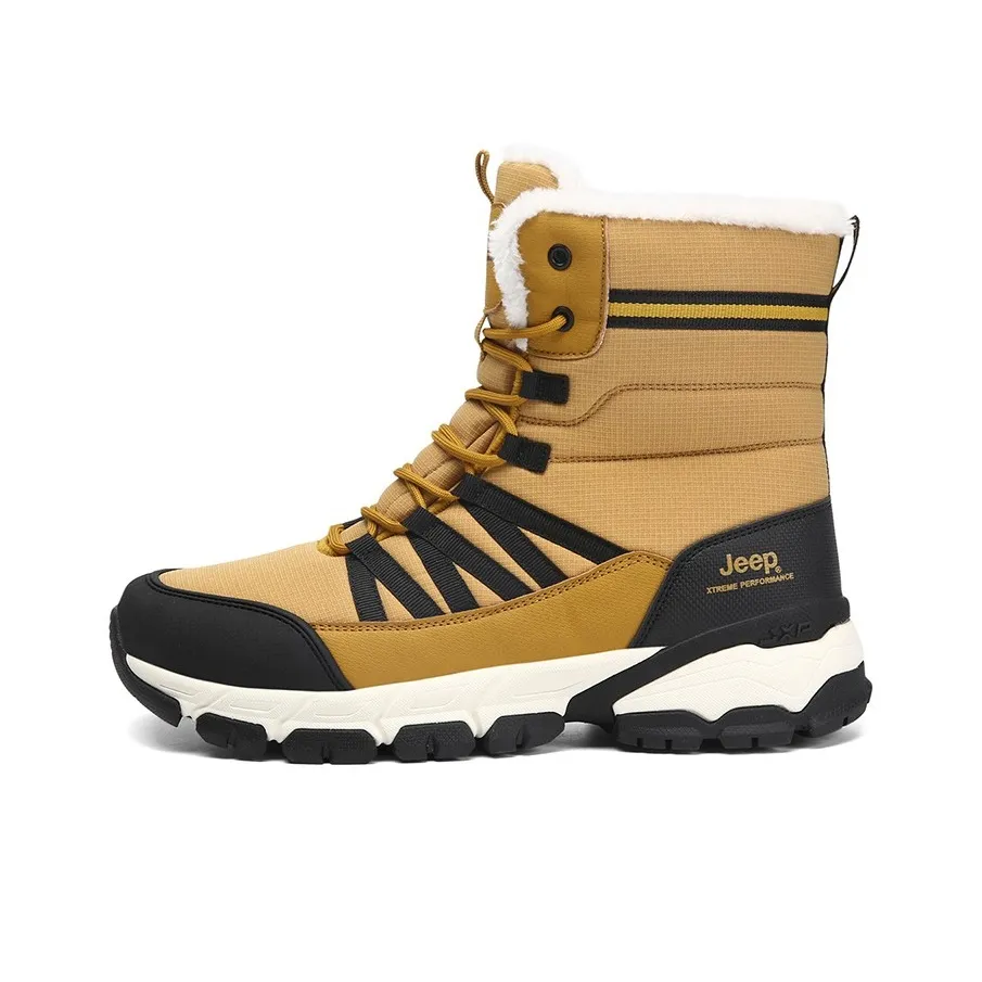 Jeep Thermal Abrasion Resistant Cushioning Height Increasing Short Outdoor Boots Men's Spruce Yellow