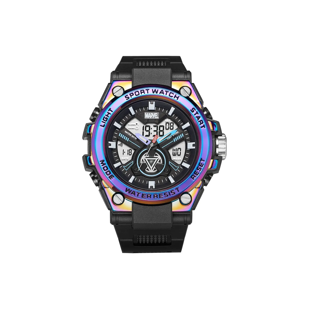 MARVEL IRON MAN Электронный механизм TPU ремешок Часы Мужские часы Серый циферблат