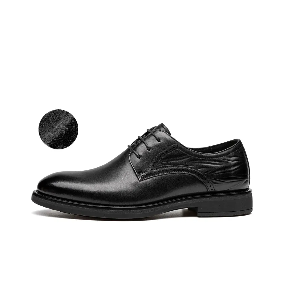 LEAVELAND Business Leather Shoes Men's Black