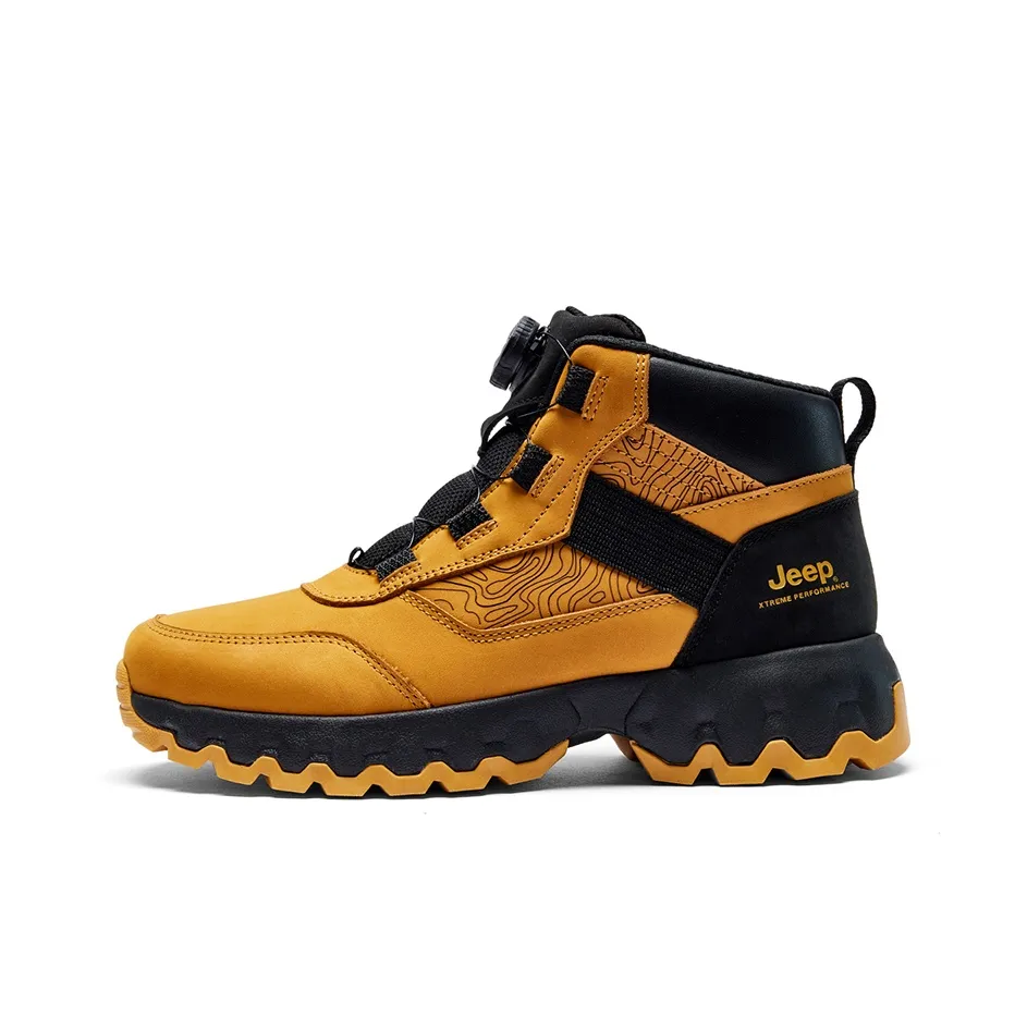 Jeep Outdoor Boots Men's Black Yellow