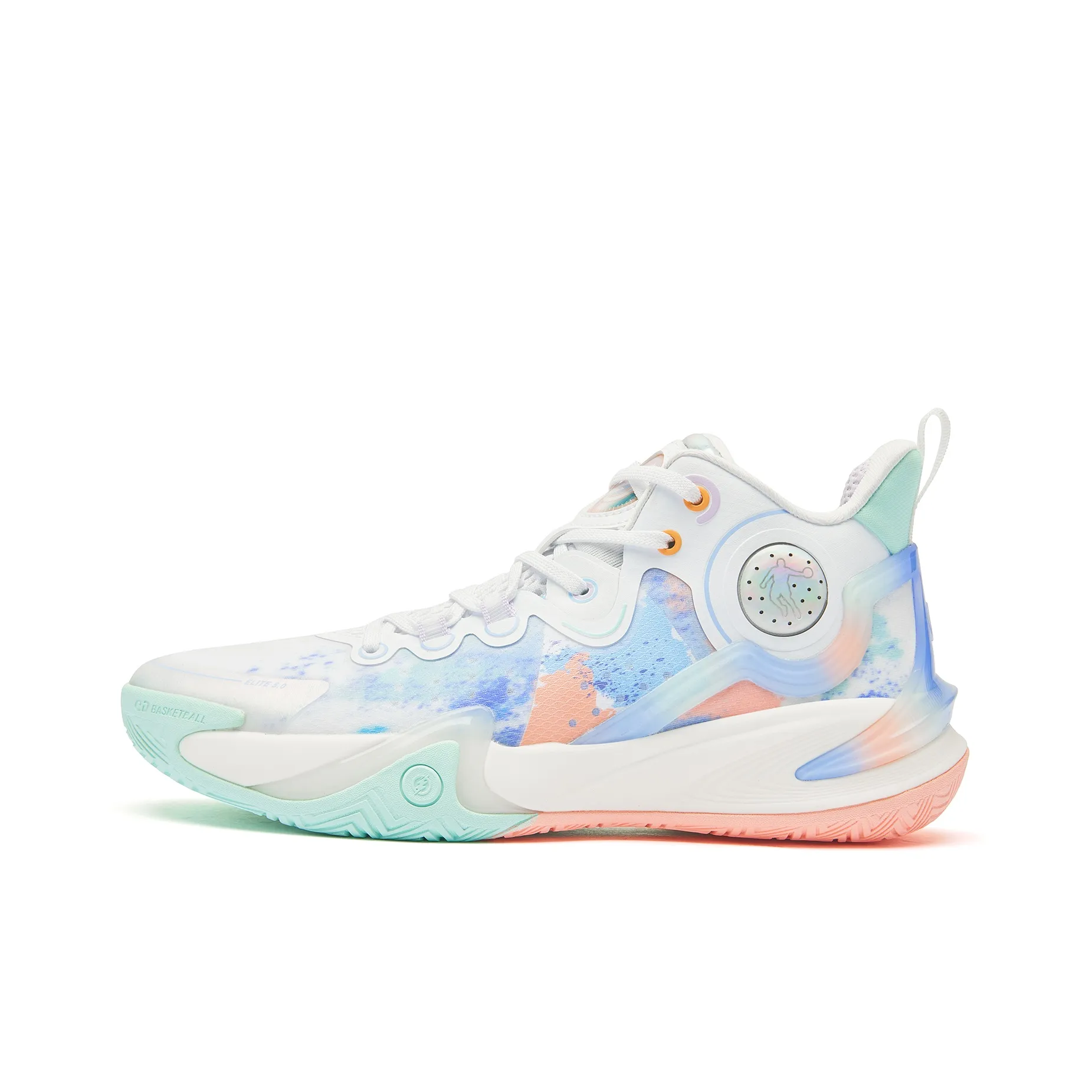 QIAODAN Busters 5ELITE Basketball Shoes Men's Low Top White Blue