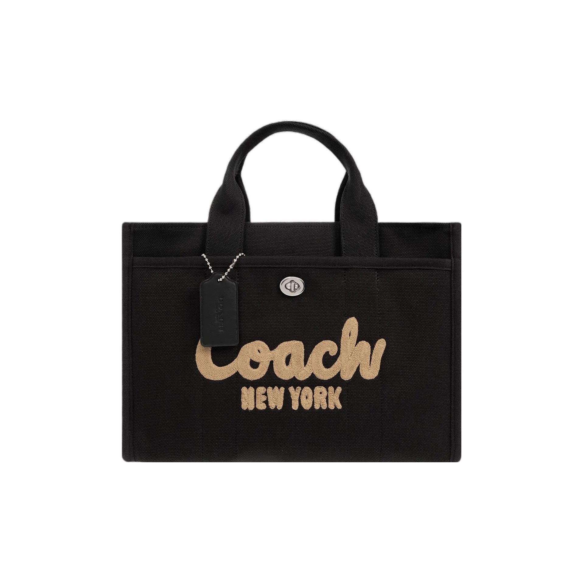 COACH Cargo Холщовая ткань Сумка через плечо Сумка на плечо Сумка обычная Женская Черная