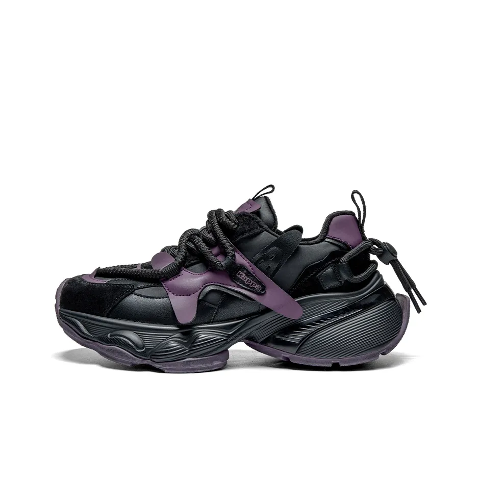 Kappa Distressed Dirty Shoes Warm Wear Resistant Slip Resistant Low Top Chunky Sneakers Women's