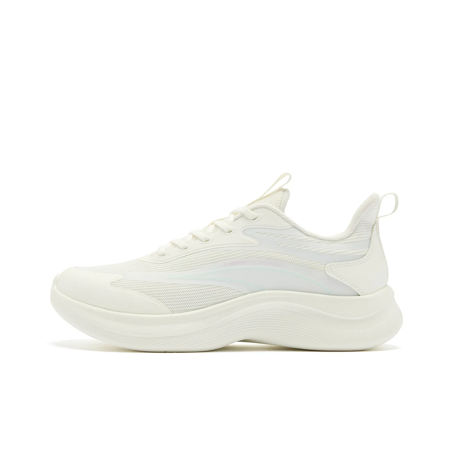 QIAODAN JoyStretch LITE Cushioning, Wear Resistant Low Top Training Running Shoes Women's White Blue