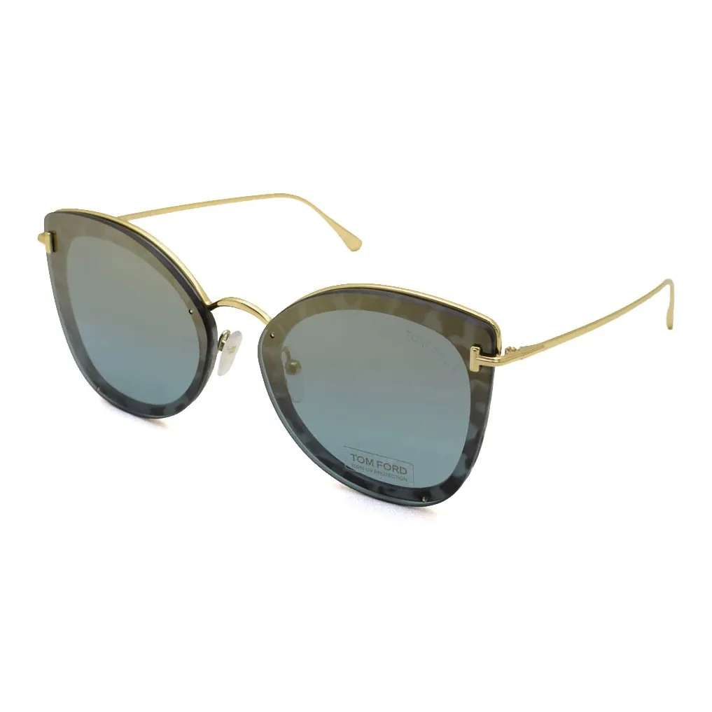 TOM FORD Plastic Metal Irregular Shape Sunglasses Women's Gold