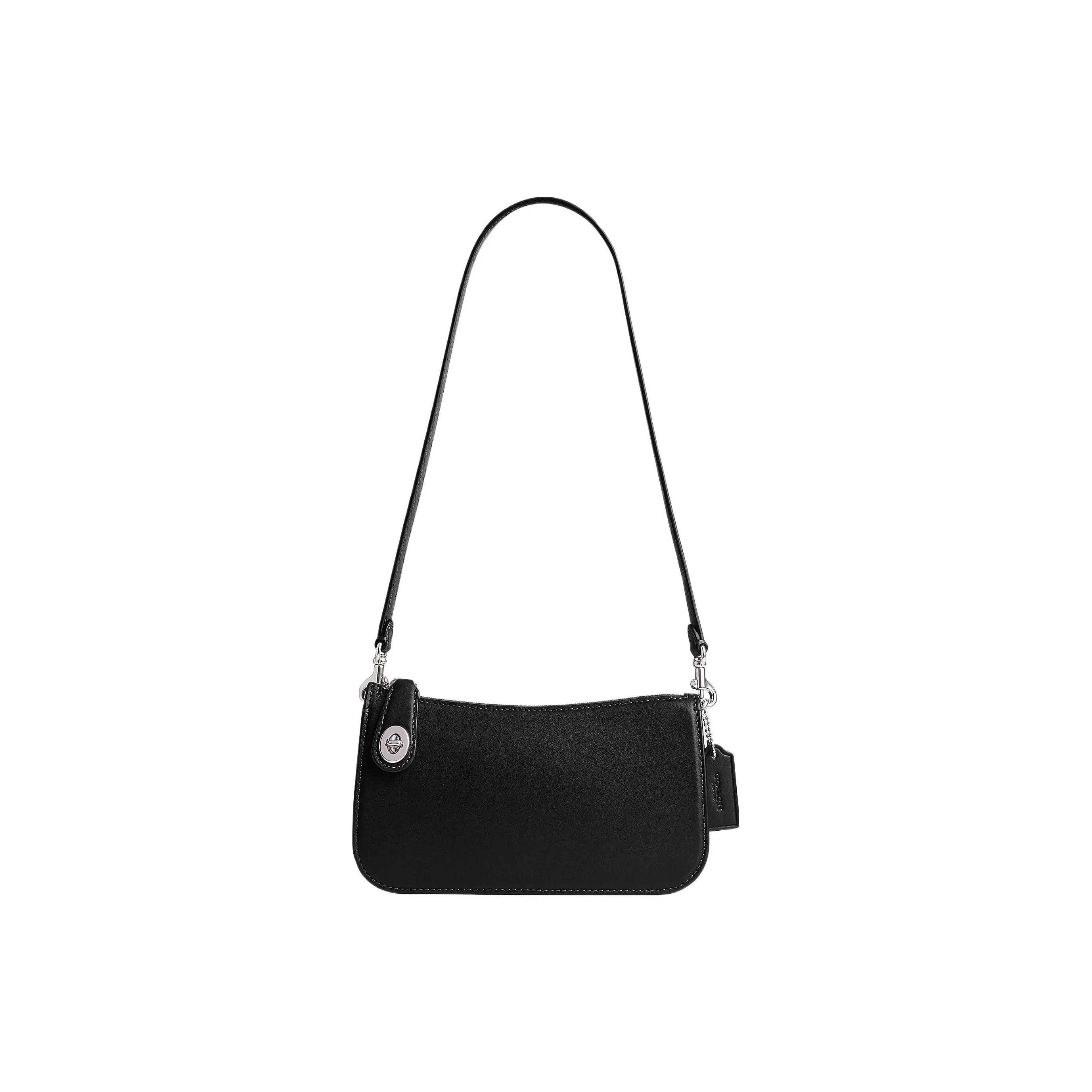 COACH Glove Tanning Shoulder Bag, Handbag, Shoulder Bag Trumpets Women's Silver & Black