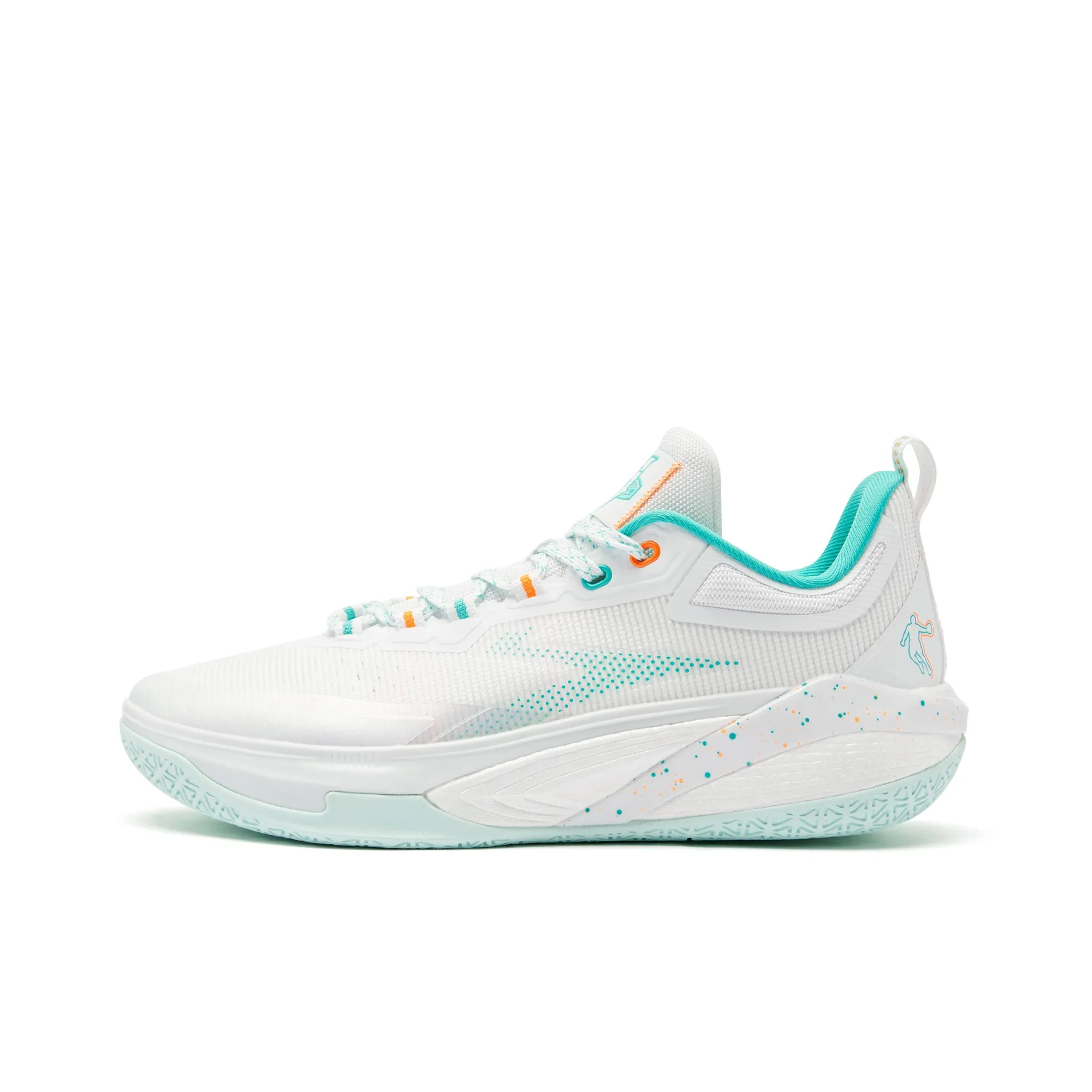QIAODAN Blade 7.0 PRO Cushioning, Breathable, Supportive, Lightweight Low Top Basketball Shoes Men's White Blue Green
