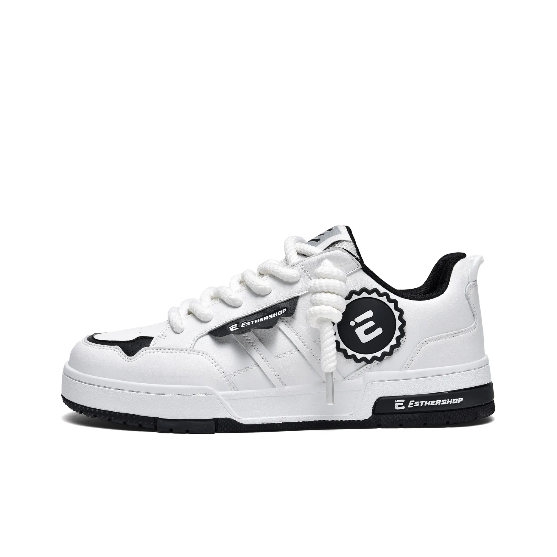 EstherShop Wear Resistant Slip Resistant Low Top Skateboard Shoes Unisex