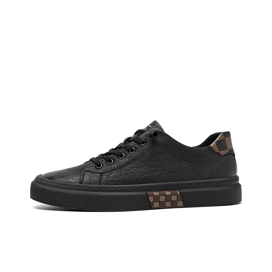 SEPTWOLVES Slip Resistant Height Increasing Low Top Skateboard Shoes Men's