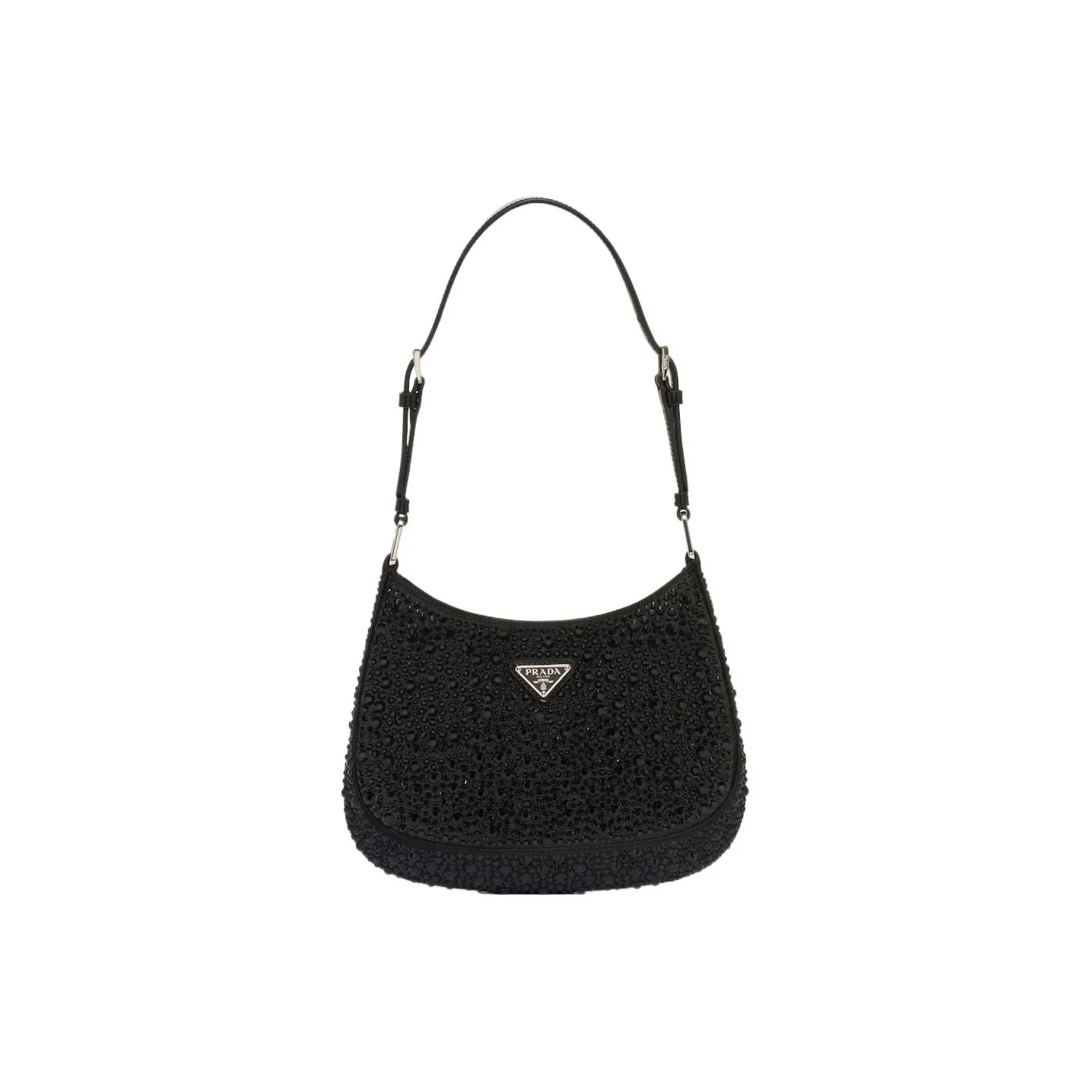PRADA Cleo Fabric Shoulder Bag Women's Black