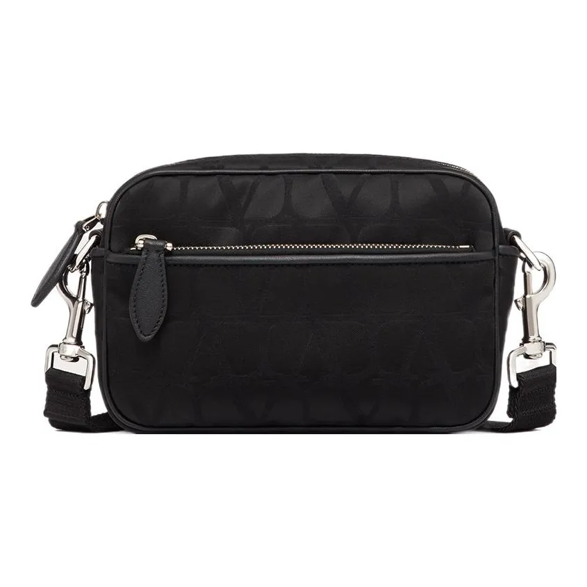 Valentino Calfskin Detail Crossbody Bag, Shoulder Bag Men's Black