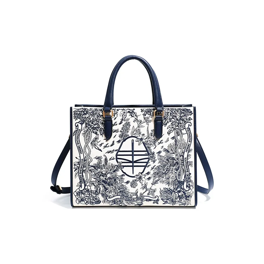 Forever Lucky Коровья кожа Fashion Casual Коммутирование Универсальный Через плечо Тоут Большой Женские Сапфирово-синий Бургундский