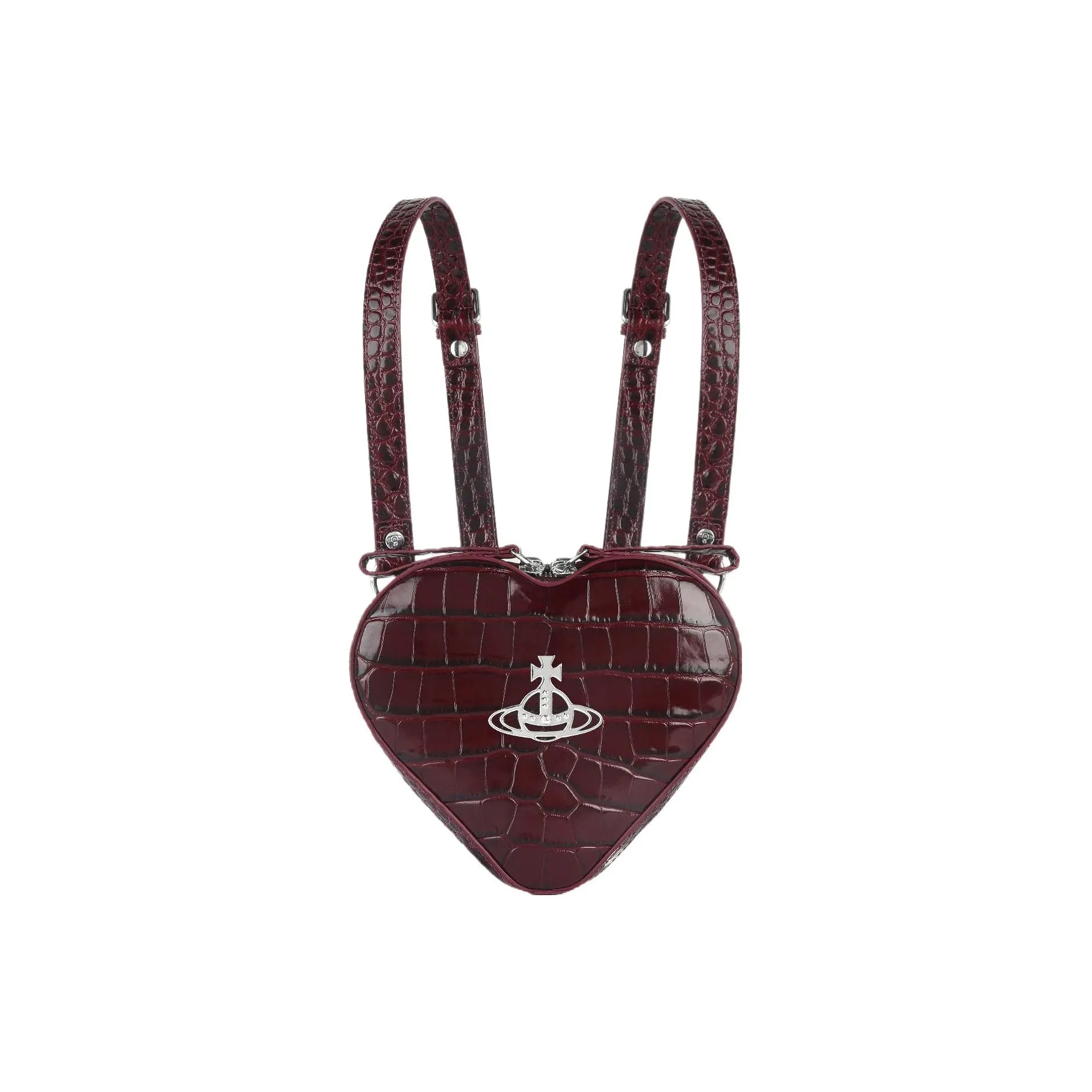 Vivienne Westwood Calfskin Heart Shaped Bag Backpack Mini Women's Burgundy