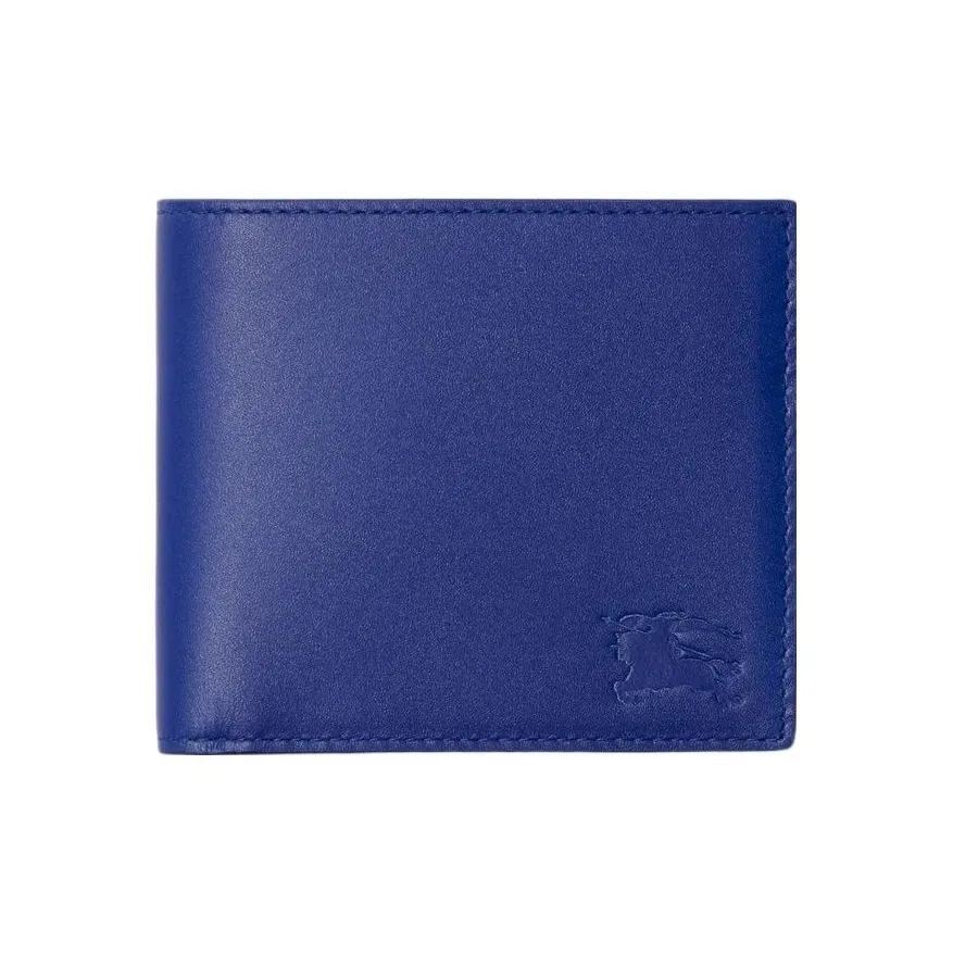 Burberry Smooth Calf Leather Coin Purses Wallets Men's Knight Blue