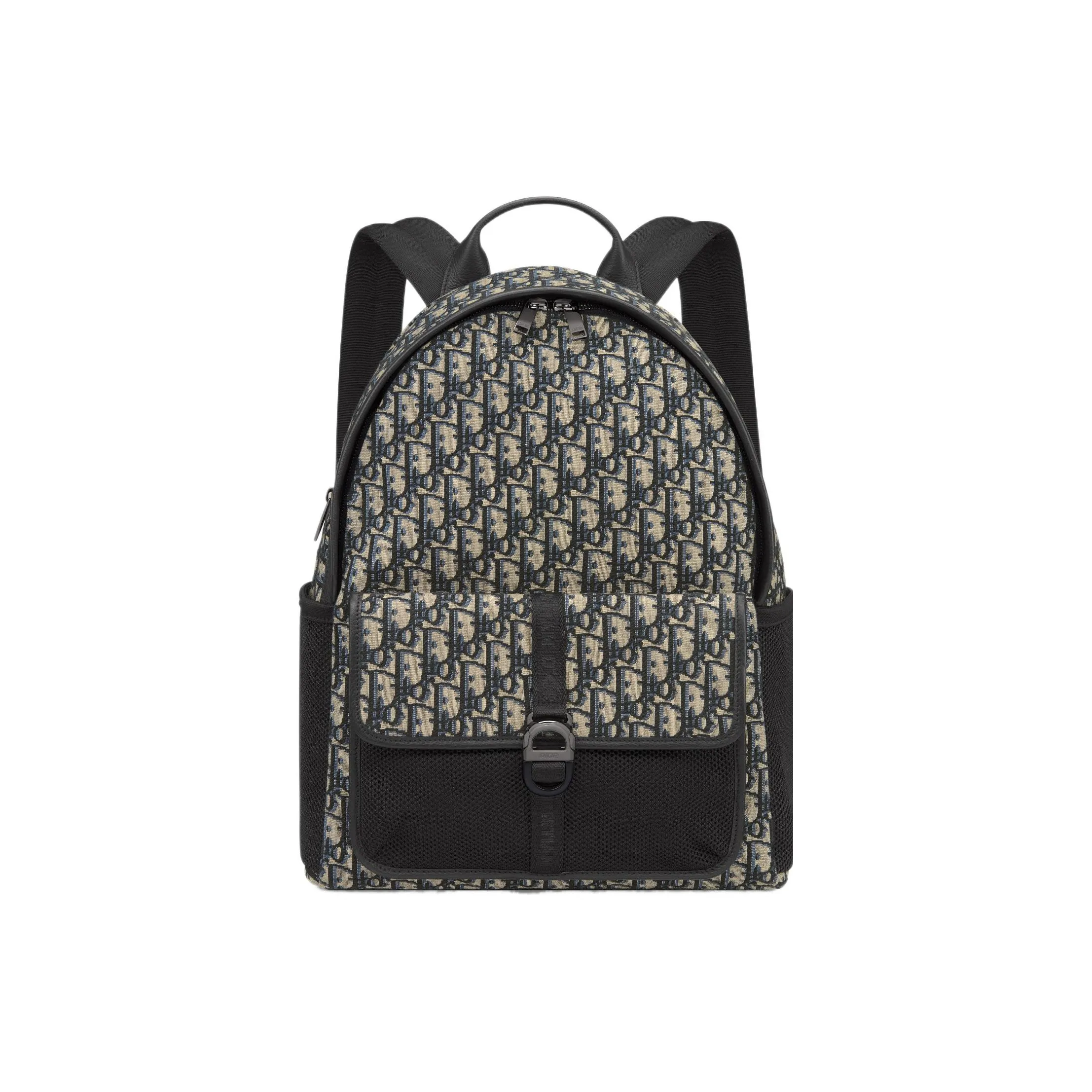 DIOR Oblique Print Backpack Regular Men's Beige & Black