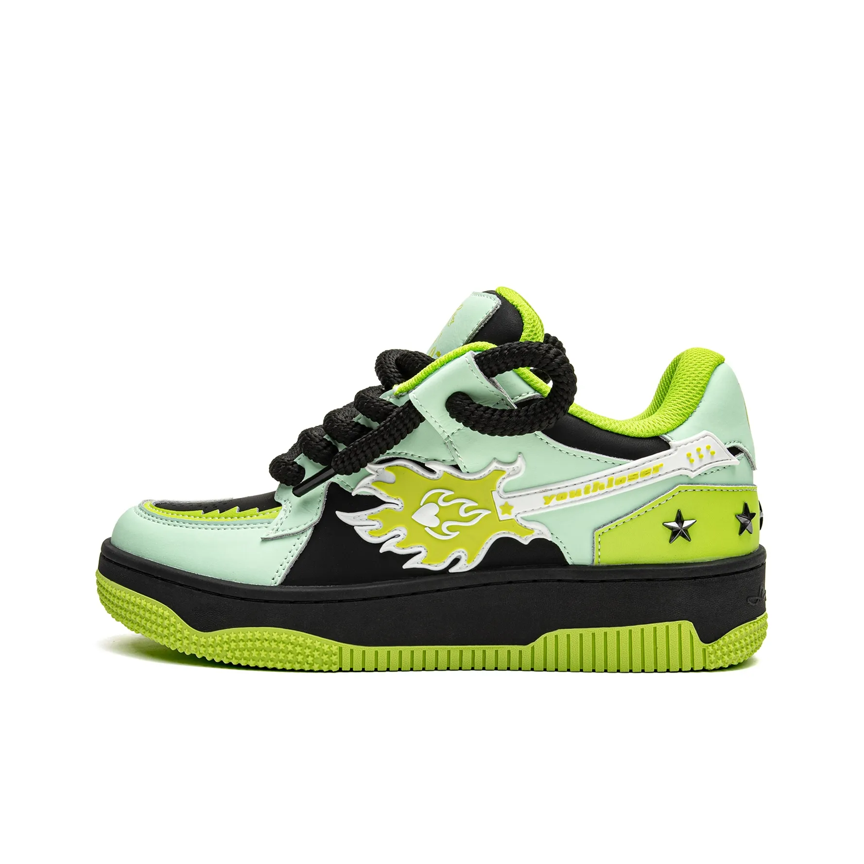 Youthloser Скейтборд Кроссовки Низкие Топ Изумрудно-Зеленый Унисекс