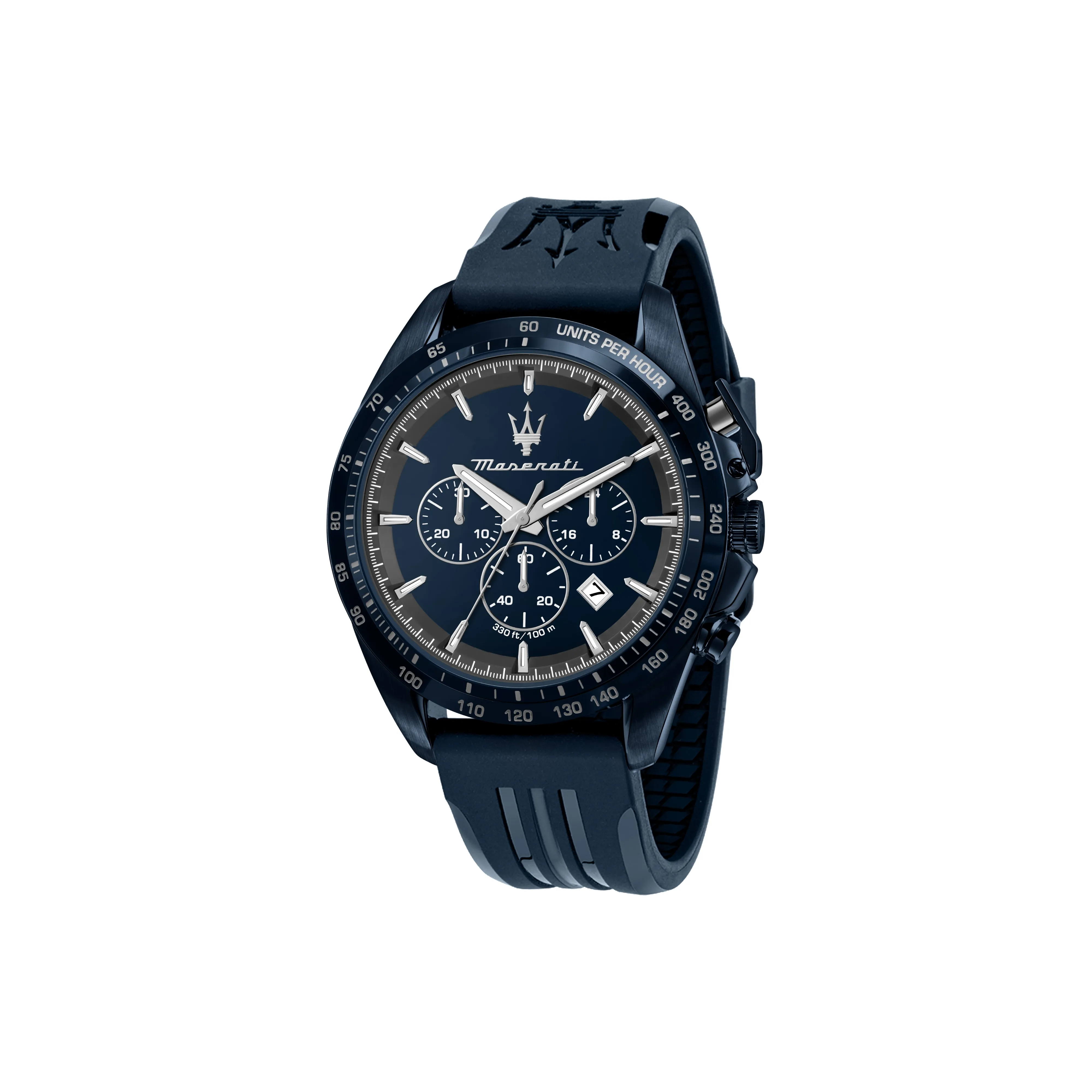 Maserati Наручные часы Кварцевый механизм TPU Ремешок 45 мм Синий циферблат Мужские часы R8871612042