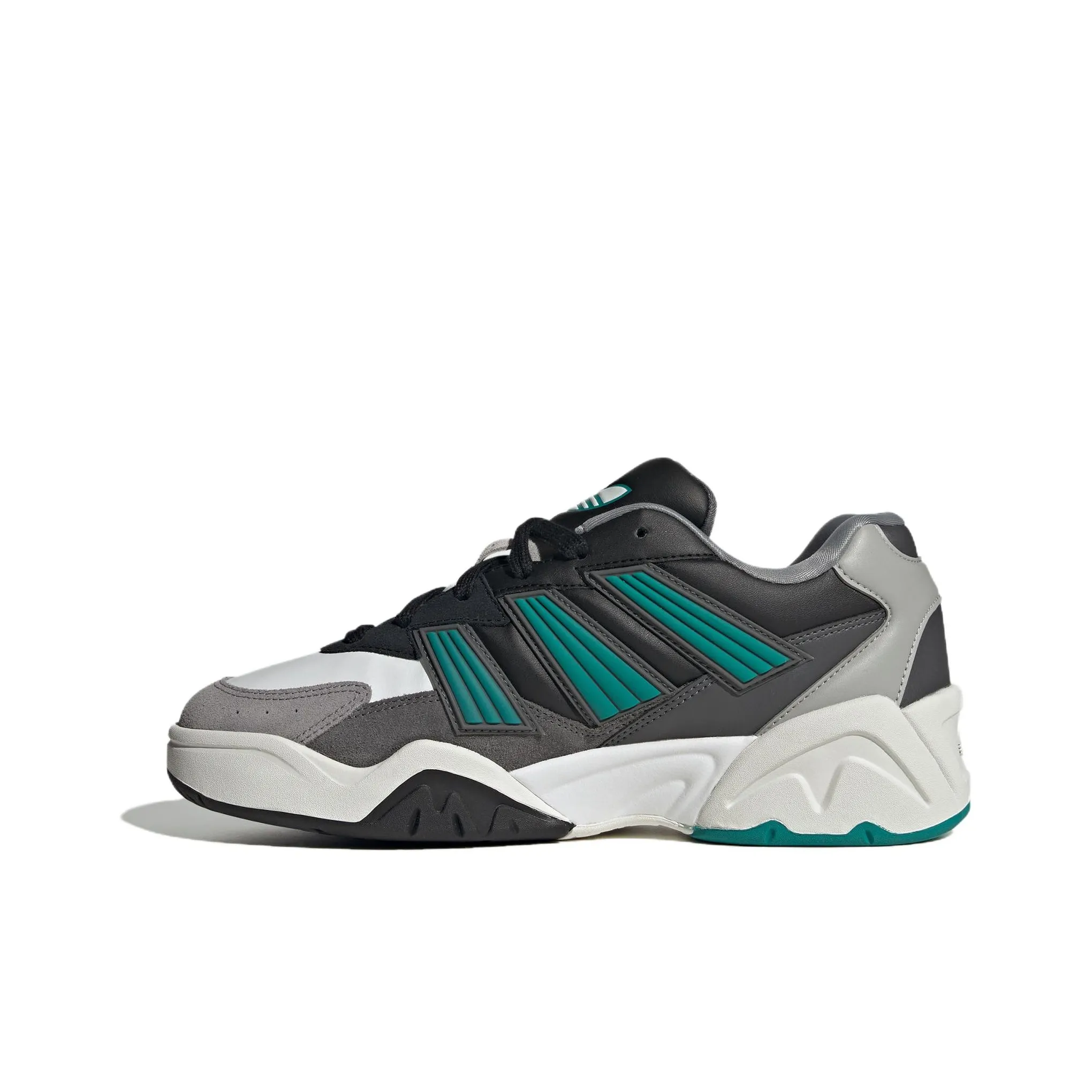 Adidas Originals Court Magnetic Anti Slip Wear Resistant Mid Top Skateboard Shoes Unisex Black White Gray