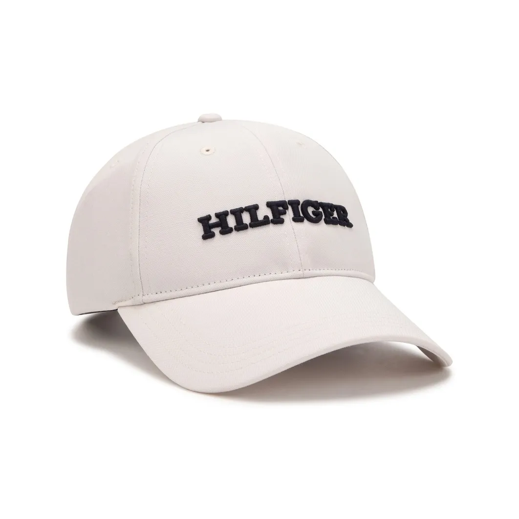 Tommy Hilfiger Polyester Baseball Caps Men's Ecru