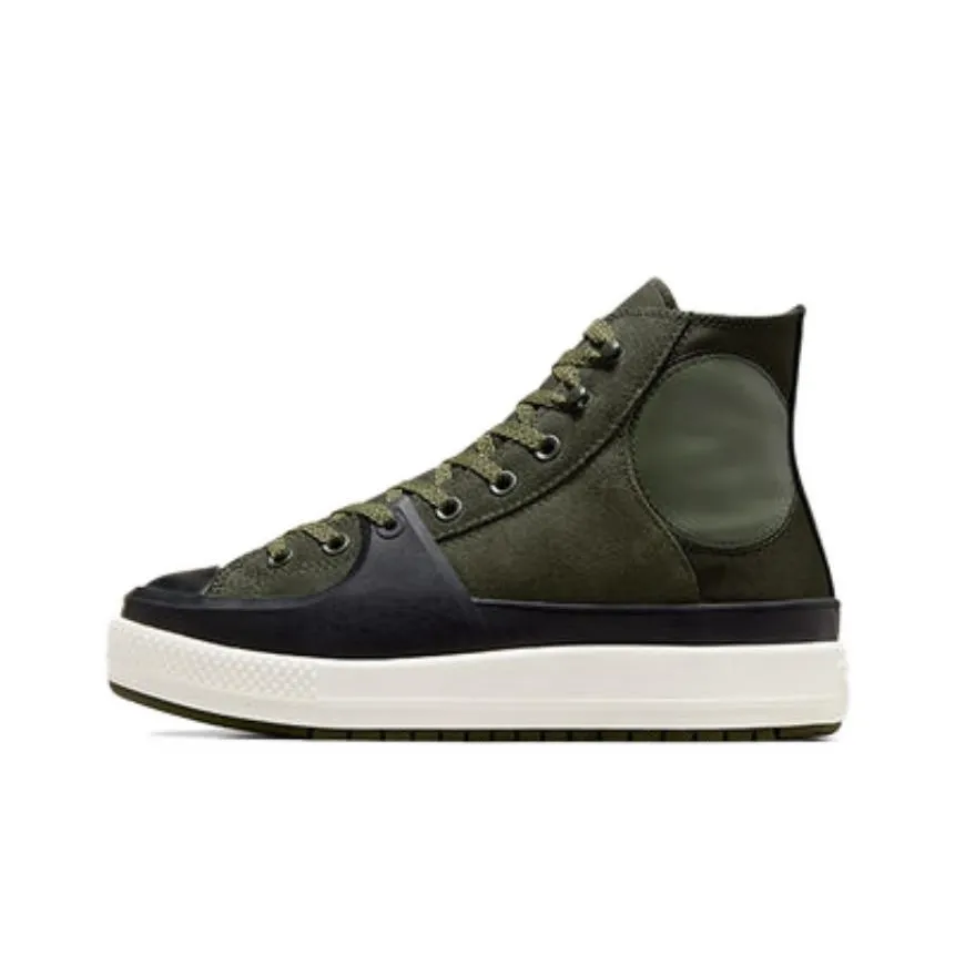 Конверс All Star Амортизация Износостойкий Высокий Топ Уличная Обувь Унисекс Черный Зеленый