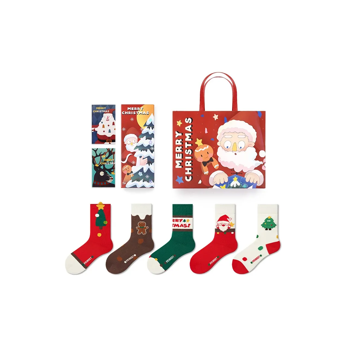 Primeet Mid-Calf Socks Unisex 5 Pairs Gift Box Set