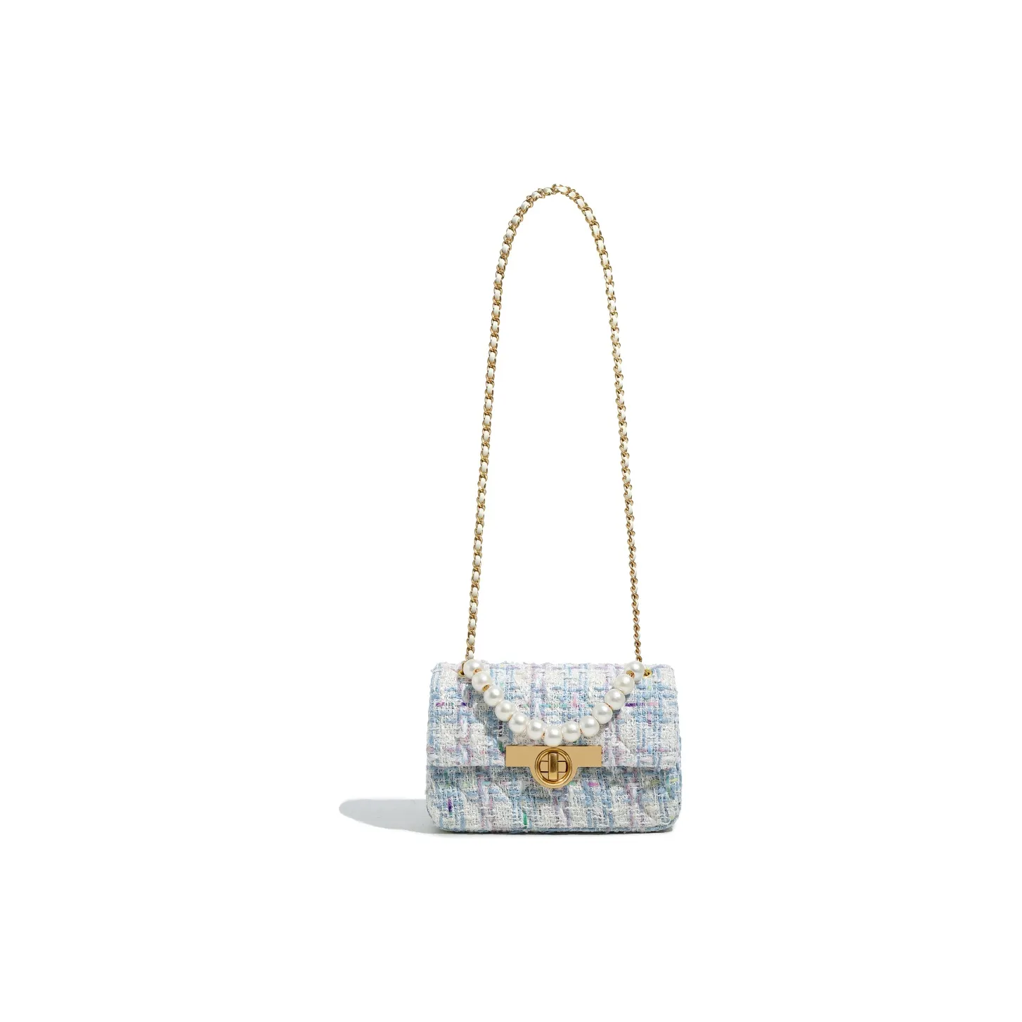 Miss Kung Fabric Chain Bag Shoulder Bag Crossbody Bag Regular Women's Blue