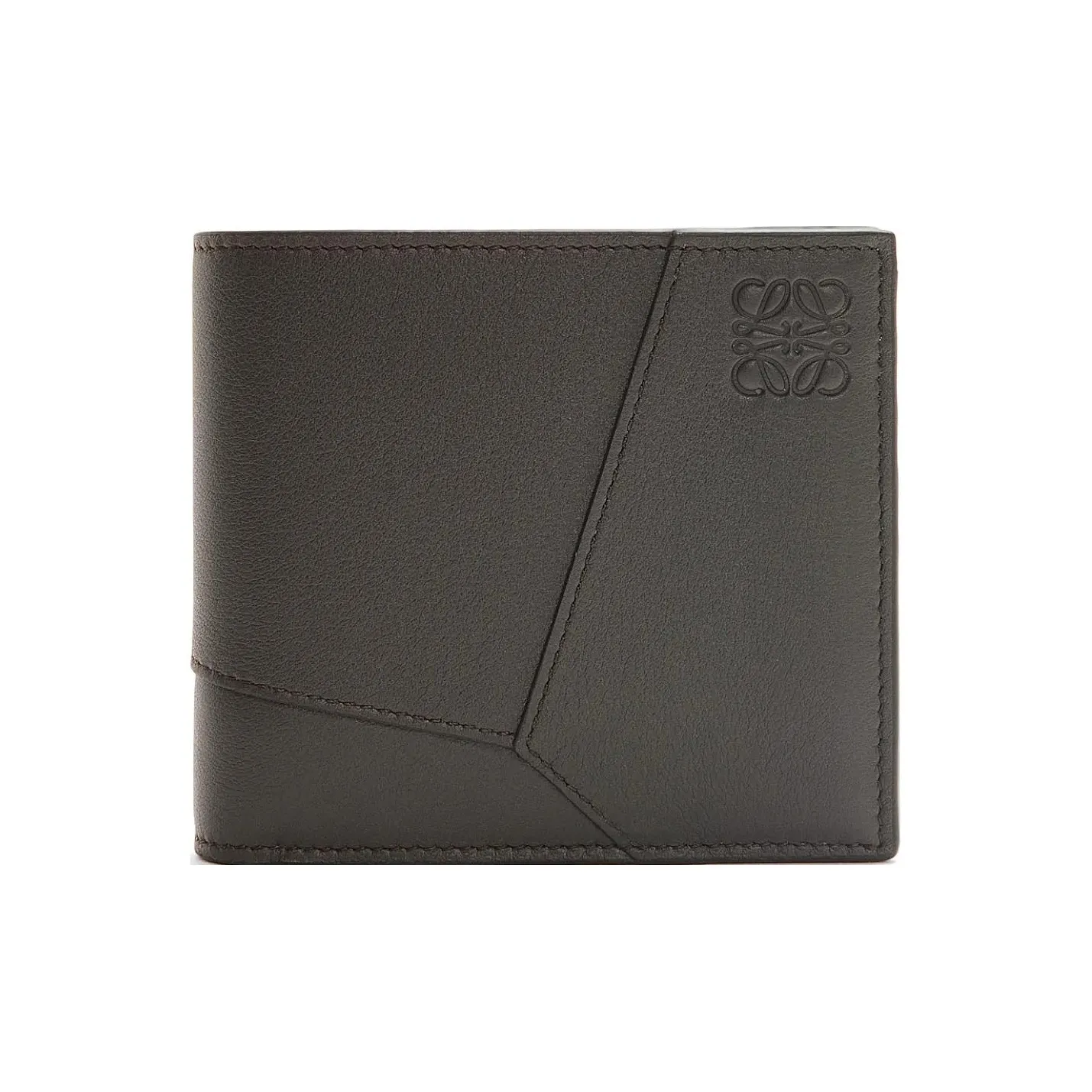 LOEWE Puzzle Cow Leather Wallet Regular Men's Dark Gray