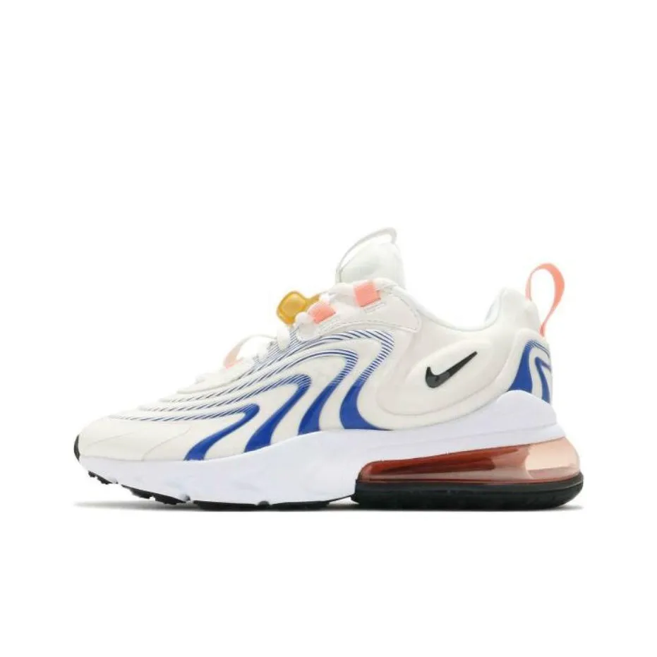 Nike Air Max 270 Low Топ Повседневные Беговые Кроссовки Женские Белые Синие Розовые