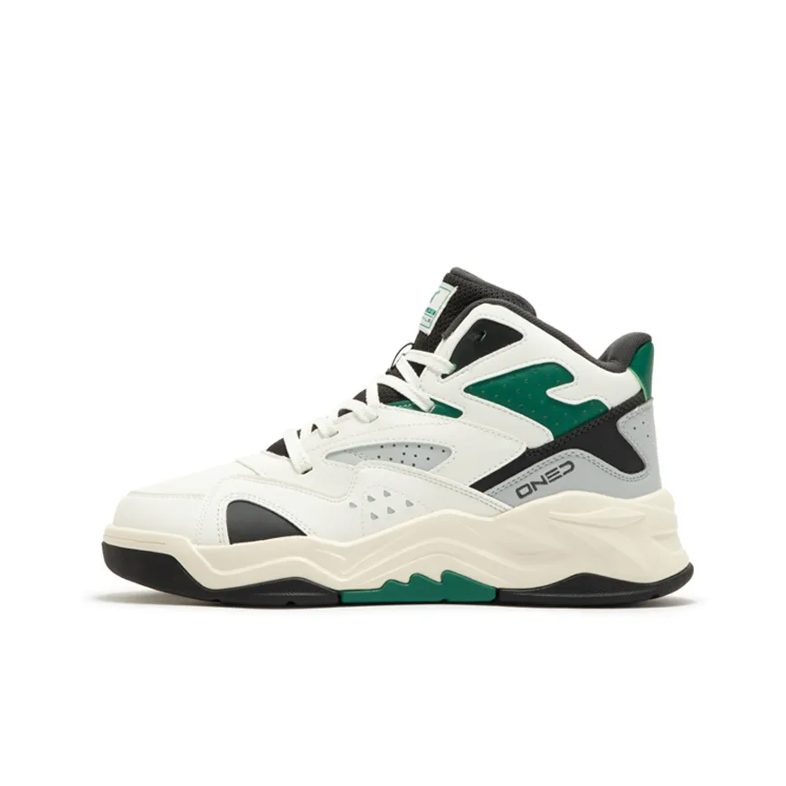 361° Type Winter Warm Wear Resistant Slip Resistant High Top Casual Shoes Men's White Green