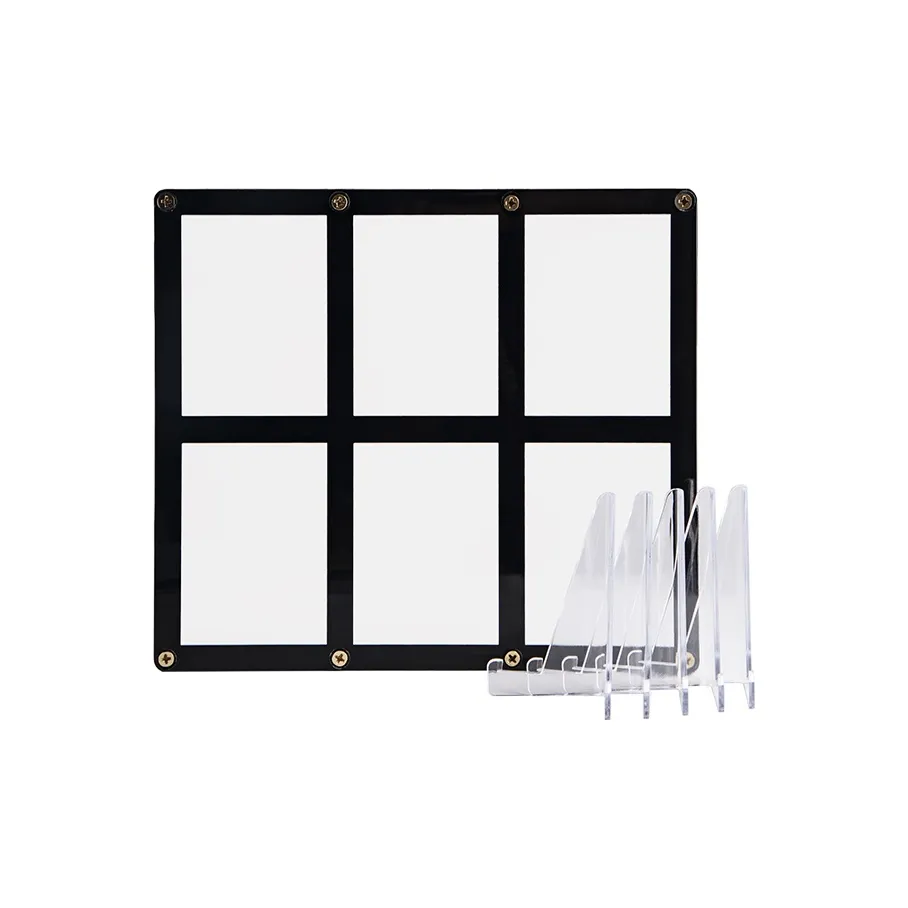 HobbyGuardian 6 Screw Card Protector With Three Leg Stand Transparent Card Display Stand Card Accessories