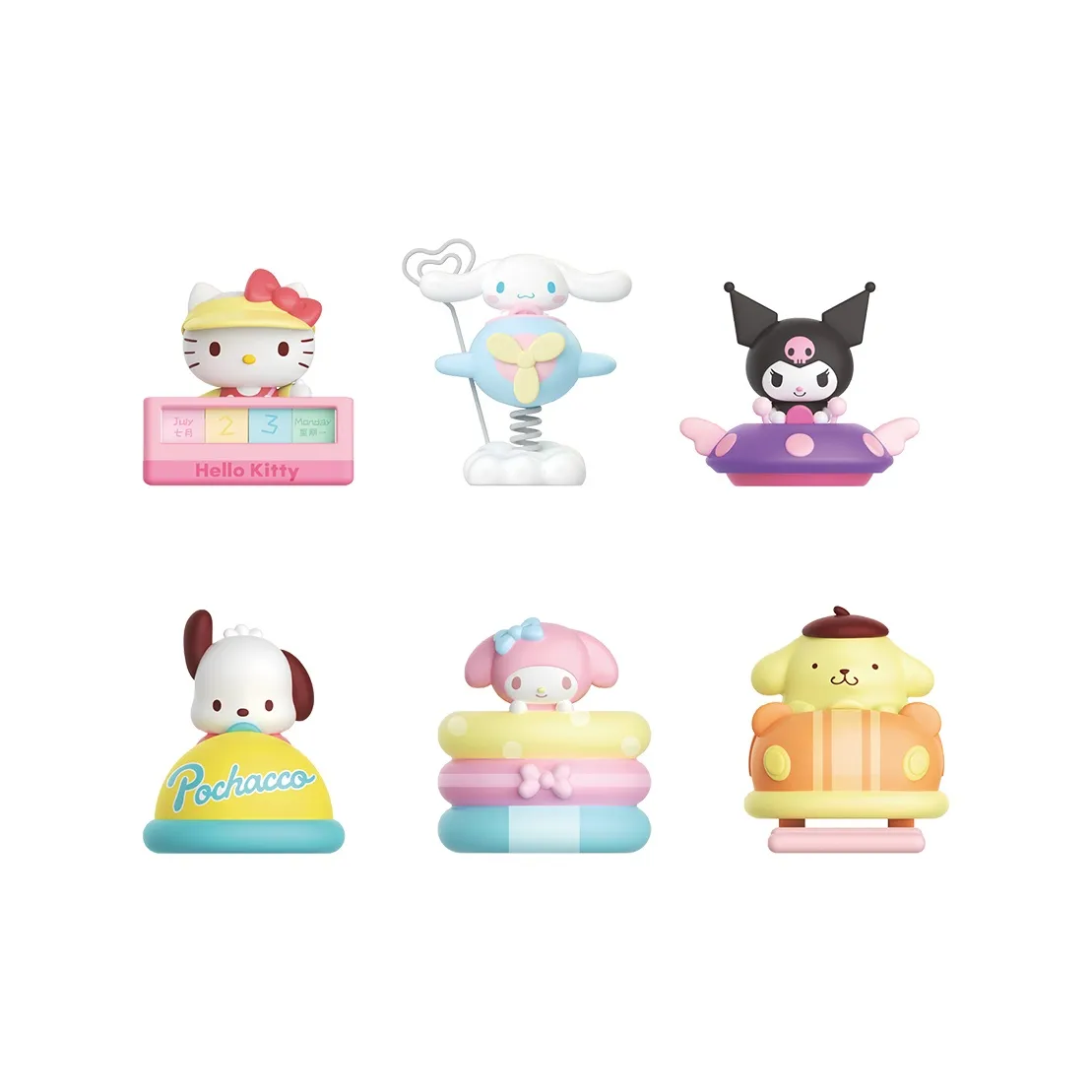 Wolf Bowang x Sanrio Kuromi Pochacco Cinnamoroll Pompompurin And YOU Park Collection Ornament Слепые коробки