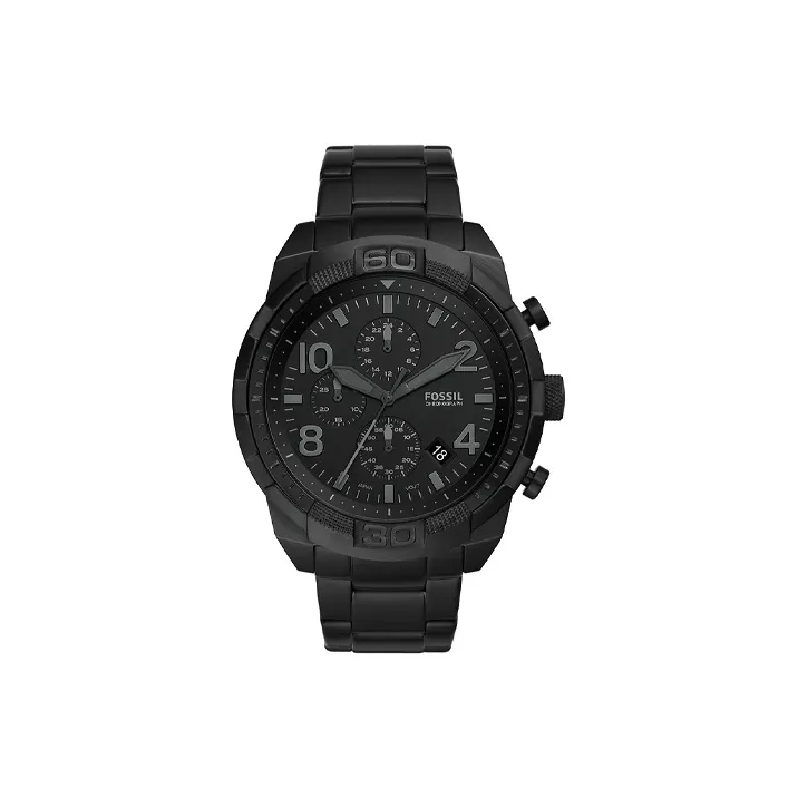 FOSSIL Наручные часы Кварцевый механизм Черный циферблат Мужские часы