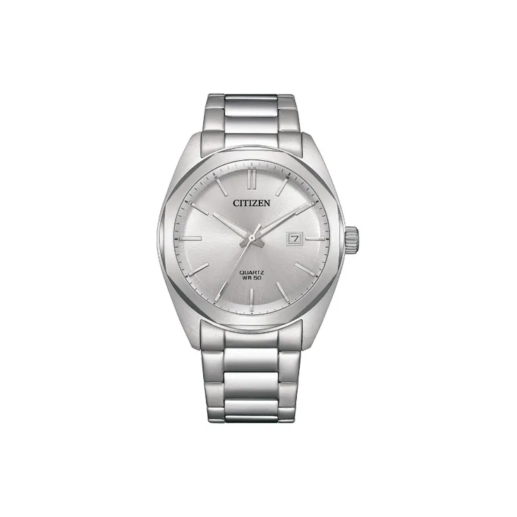 CITIZEN Кварцевый механизм нержавеющая сталь ремешок мужские часы серебристый циферблат модель BI5110 54A