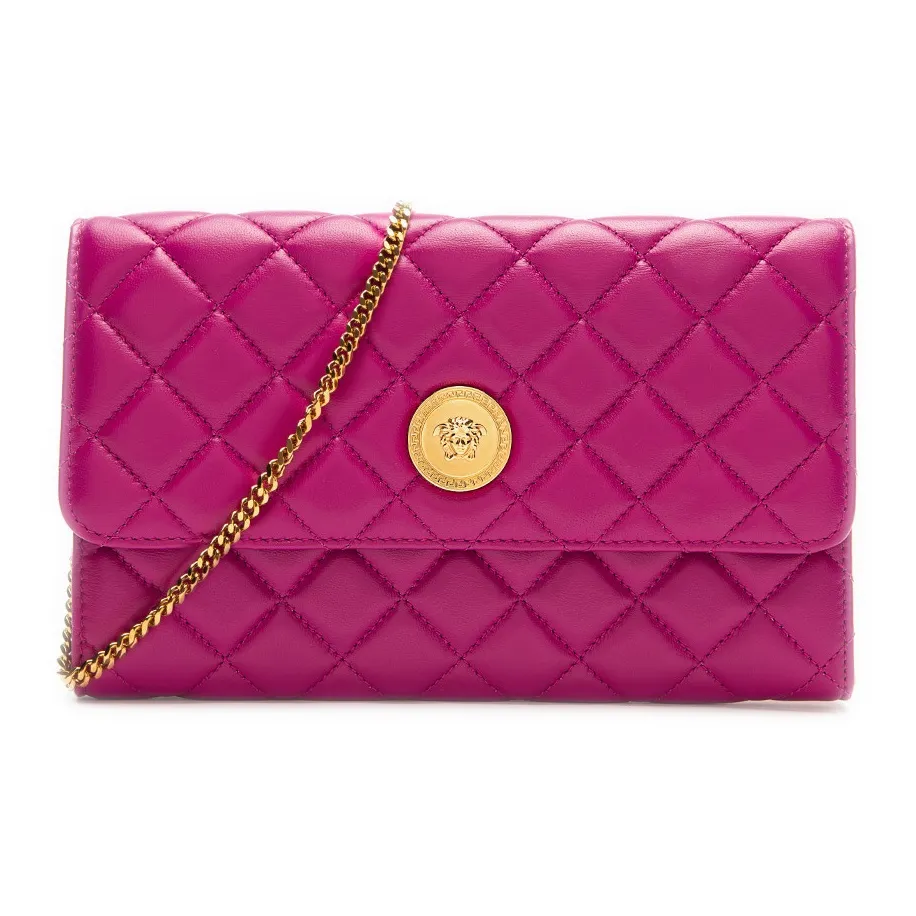 VERSACE Sheepskin Chain Bag, Shoulder Bag Women's Light Purple
