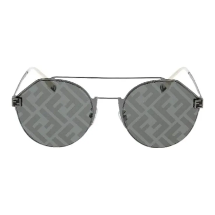 FENDI Металл Aviator Солнцезащитные очки Унисекс Черный