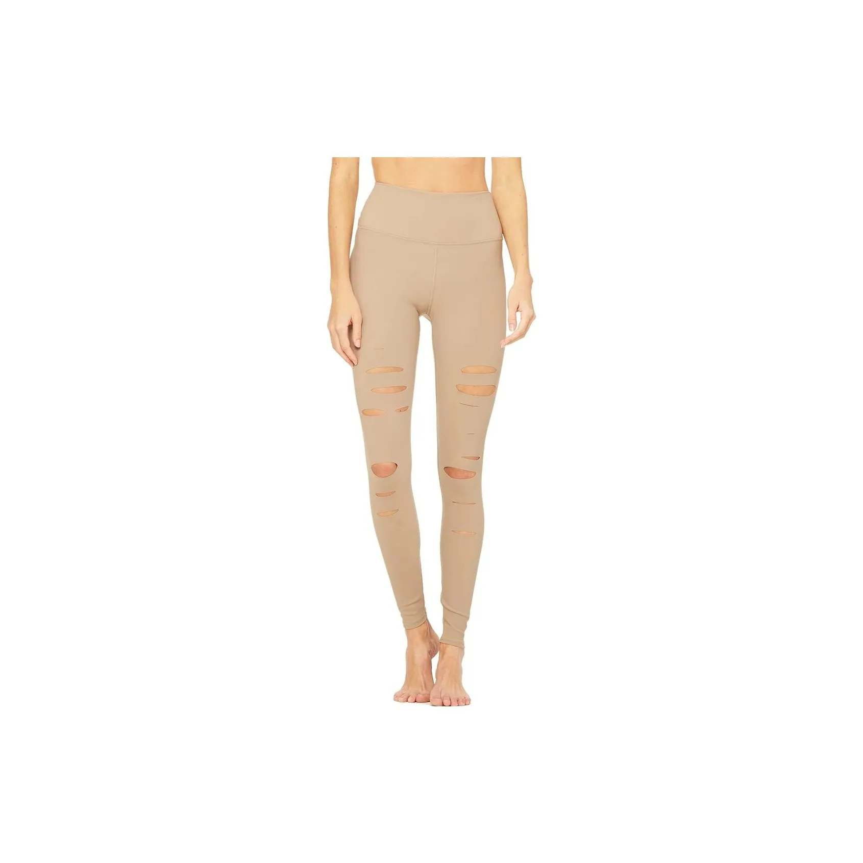 Alo Yoga HIGH-WAIST RIPPED WARRIOR LEGGING Athletic Trousers Women's
