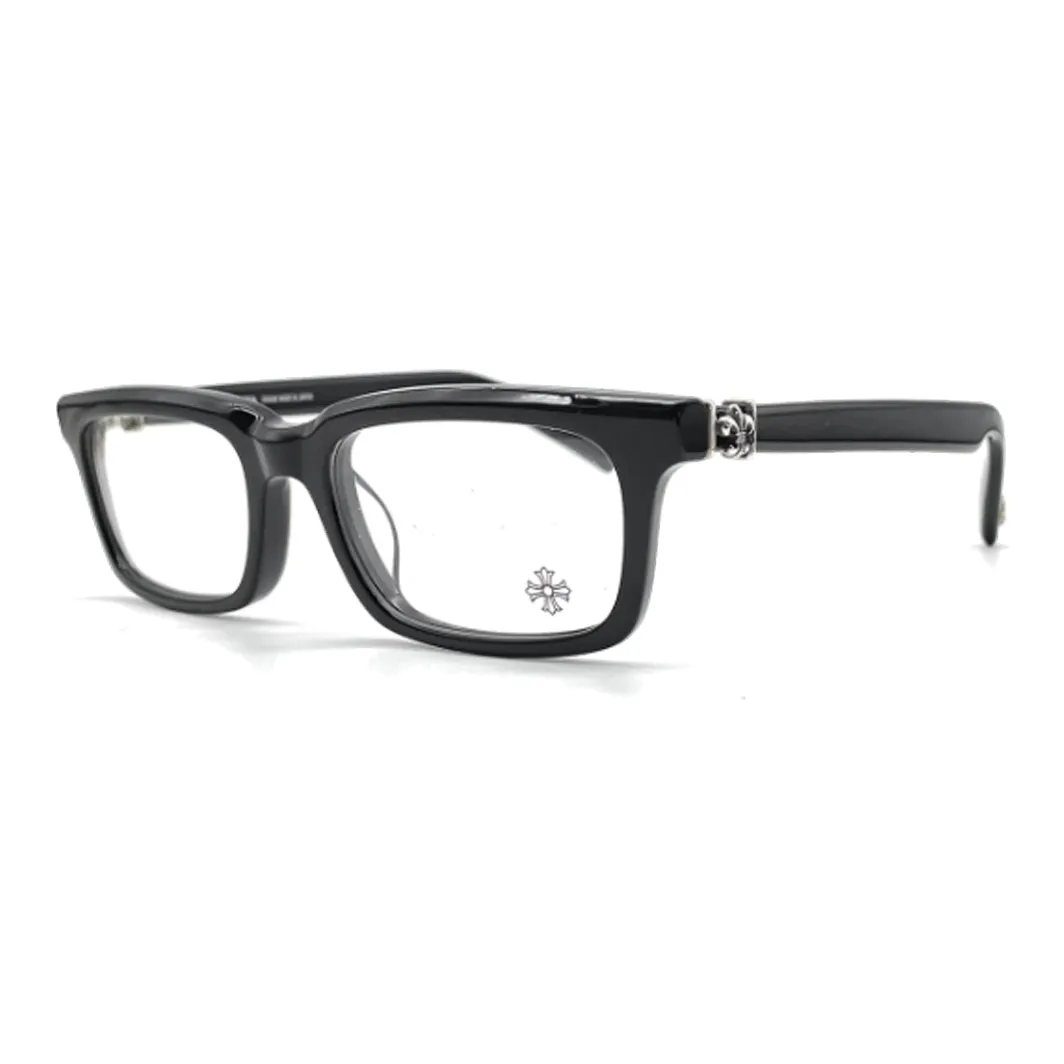 Chrome Hearts   Irregular Shape Eyeglass Frames Unisex Black Silver