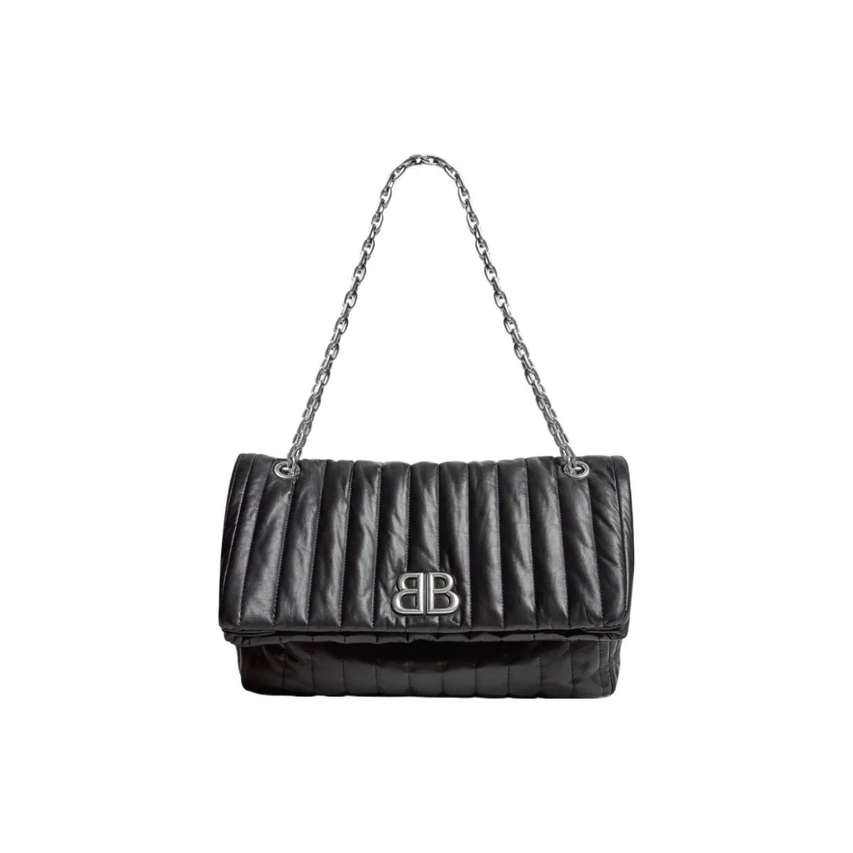 Balenciaga Monaco Medium Quilted Chain Shoulder Bag