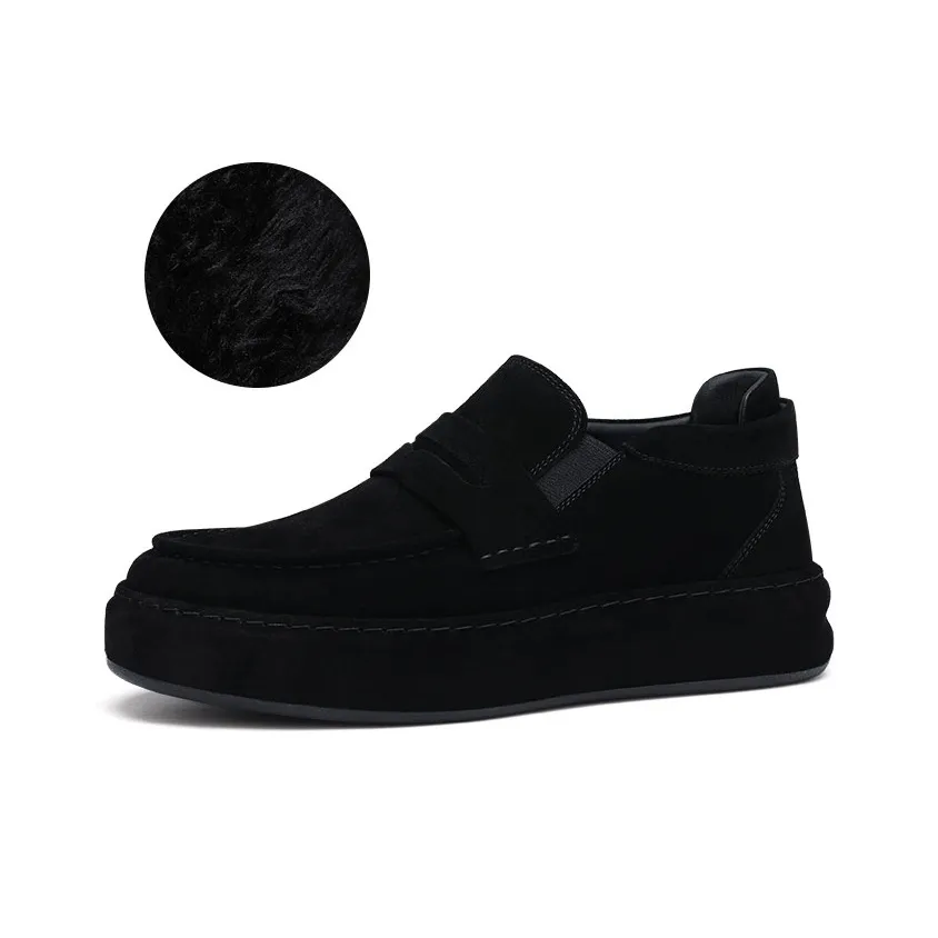 U7 Men's Casual Shoes Men's High Top Black