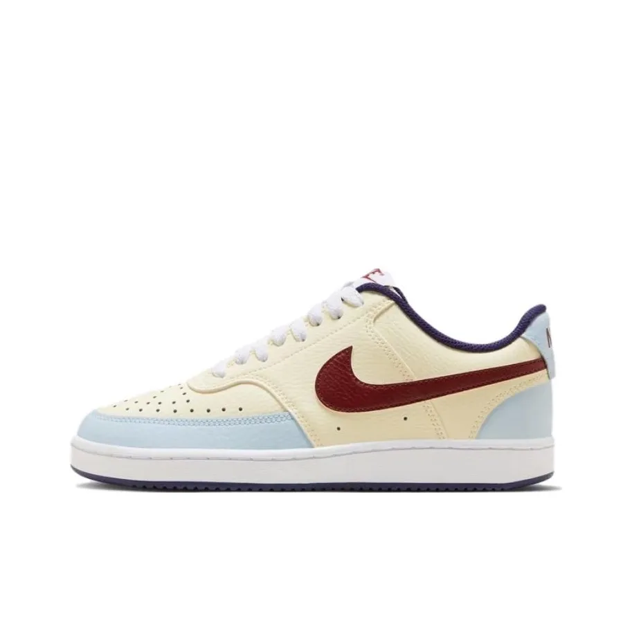 Nike Court Vision 1 Low 'Beige Blue Burgundy' Women's