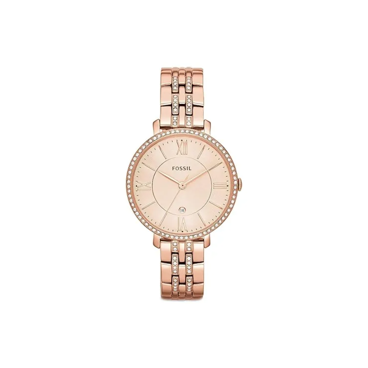 FOSSIL JACQUELINE Collection Women's Watch Кварцевый механизм ремешок из нержавеющей стали 36 мм розовое золото циферблат женские часы