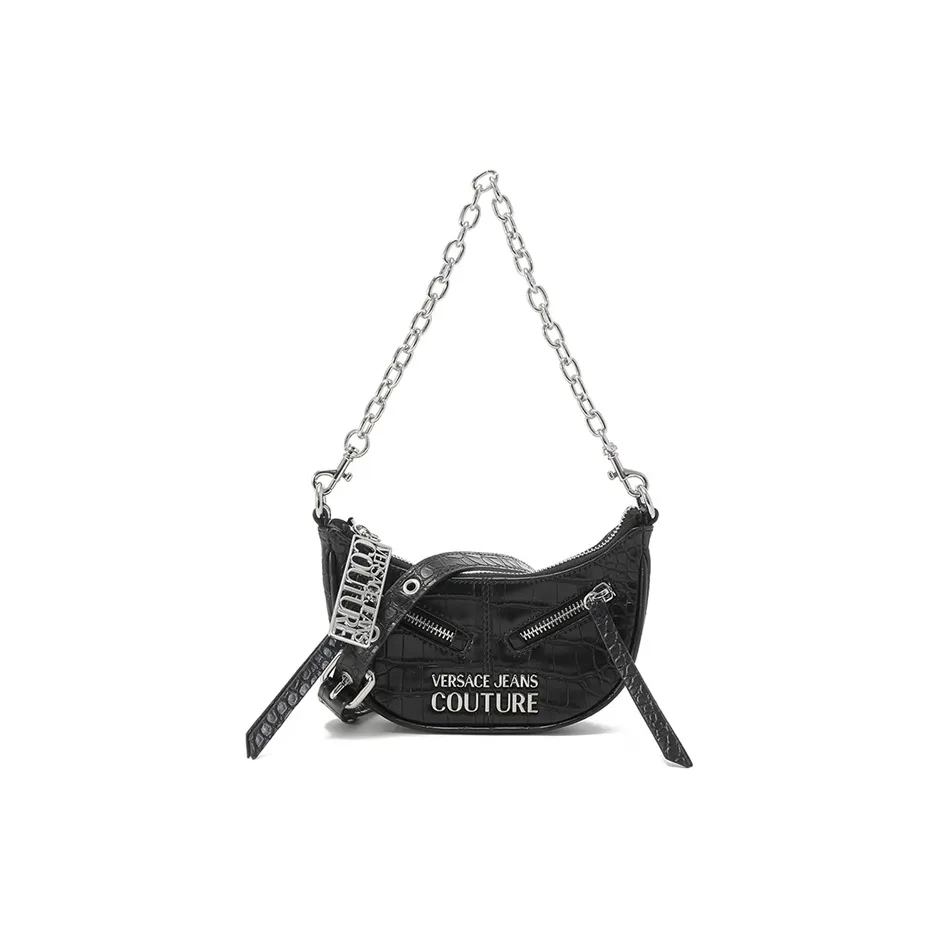 VERSACE JEANS COUTURE Polyester Portable Crossbody Bag, Shoulder Bag Women's Black