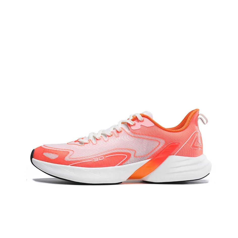 PEAK Breathable And Lightweight Low Top Running Shoes Men's Neon Bright Red