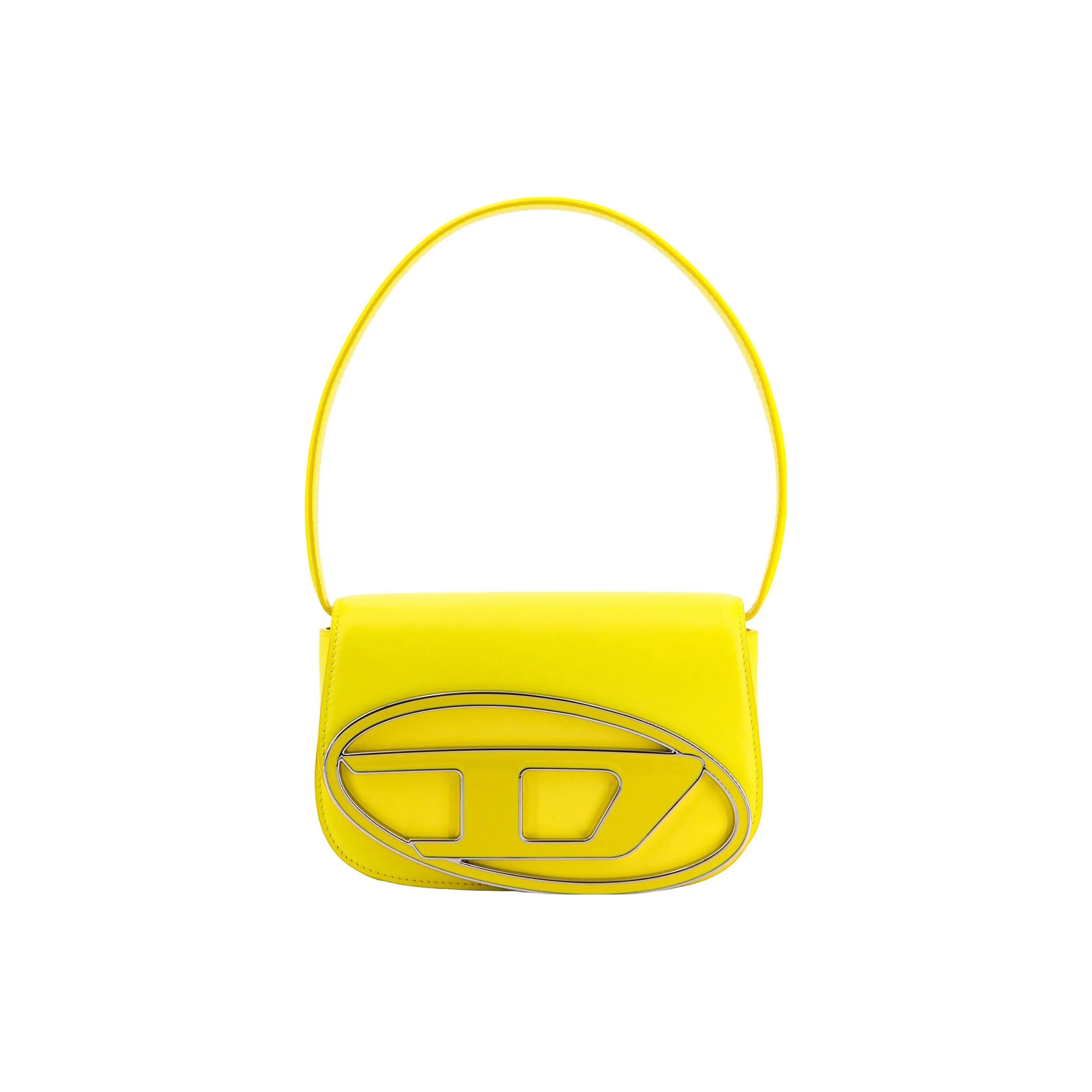 DIESEL Leather Crossbody Handbag, Shoulder Bag Women's Yellow